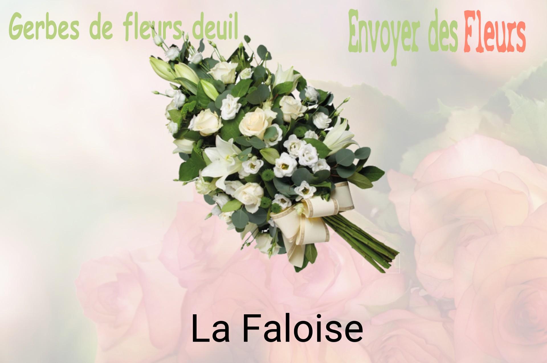 Gerbe de fleurs de deuil livrée à La Faloise